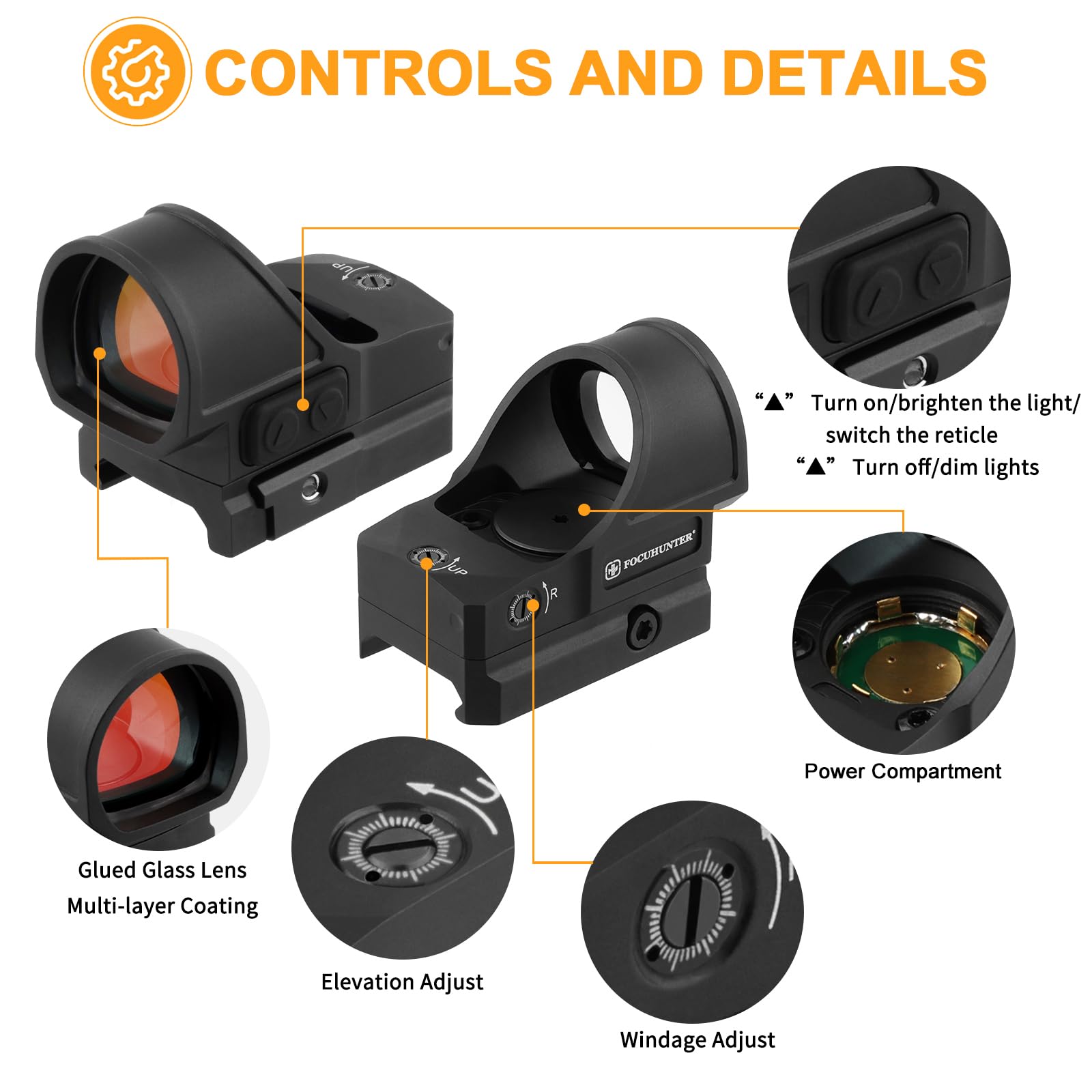 Amazon.co.jp: FOCUHUNTER レッドドットサイト RMRフットプリント 21mm